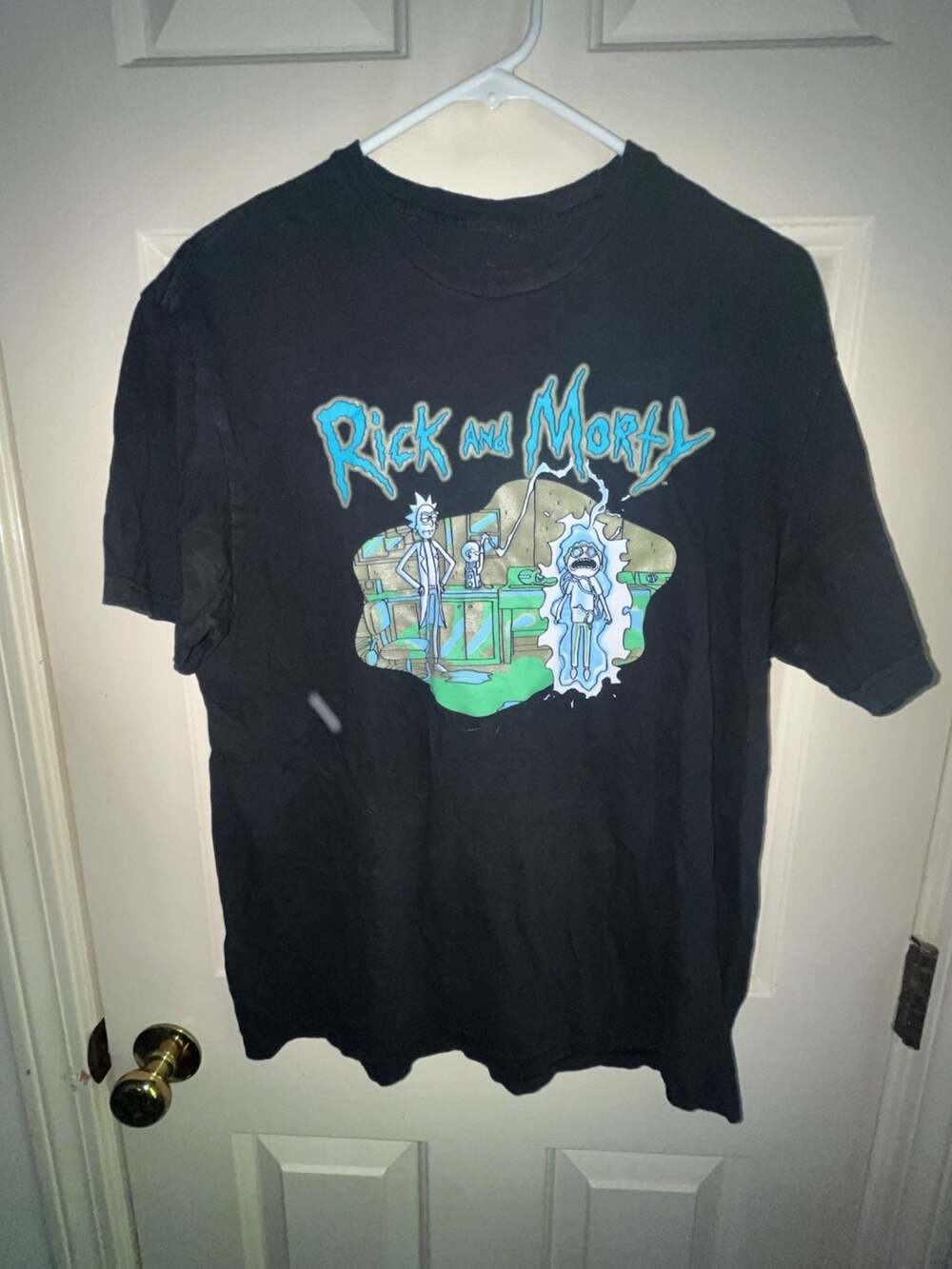 Rick and Morty Adult Swim Graphic T-Shirt Laboratory Scene